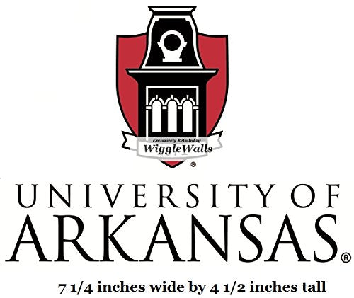 7 Inch University Arkansas Logo UARK Razorbacks Hogs AR Hog Removable Wall Decal Sticker Art NCAA Home Room Decor 7 by 4.5 Inches
