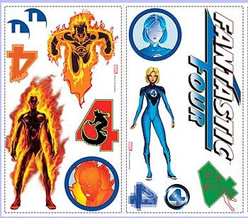 Marvel Fantastic Four Peel and Stick Applique/Wall Decal Set