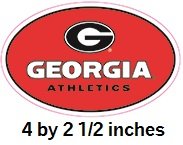 4 Inch University of Georgia Athletics Power G Logo Bulldogs UGA Removable Wall Decal Sticker Art NCAA Home Room Decor 4 by 2.5 Inches