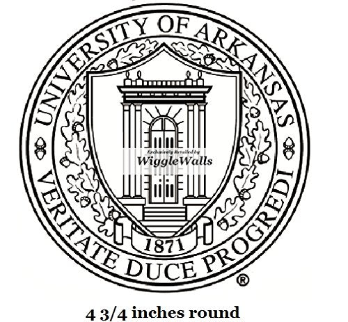 5 Inch Veritate Duce Progredi University Arkansas Logo UARK Razorbacks Hogs AR Hog Removable Wall Decal Sticker Art NCAA Home Room Decor 5 by 5 Inches