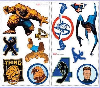 Marvel Fantastic Four Peel and Stick Applique/Wall Decal Set