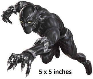 Black Panther T'Challa Wall Decal Avengers Removable Sticker Art Marvel Comics Peel and Stick Home Room Decor 5 x 5 inches