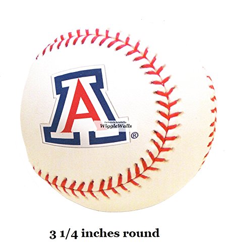 3 Inch Wildcat Baseball University of Arizona UA Wildcats AZ Removable Wall Decal Sticker Art NCAA Home Room Decor 3 by 3 Inches