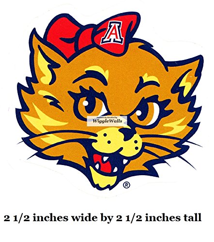 2 Inch Wilma Wildcat University of Arizona UA Wildcats AZ Removable Wall Decal Sticker Art NCAA Home Room Decor 2.5 by 2.5 Inches