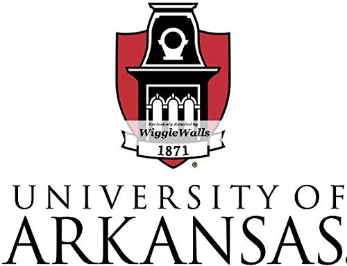 7 Inch University Arkansas Logo UARK Razorbacks Hogs AR Hog Removable Wall Decal Sticker Art NCAA Home Room Decor 7 by 4.5 Inches