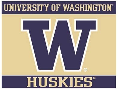 4 Inch UW W University of Washington Huskies Logo Removable Wall Decal Sticker Art NCAA Home Room Decor 4 by 3 Inches