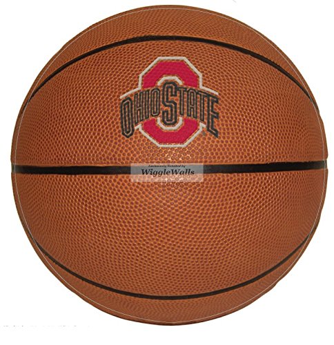 8 Inch Basketball Logo OSU Ohio State University Buckeyes Removable Wall Decal Sticker Art NCAA Home Decor 8 Inches