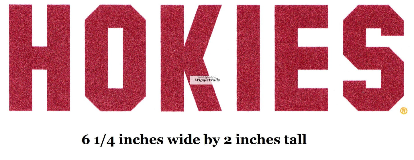 6 Inch Hokies Logo Text VT Polytechnic Institute and State University VT Hokies Removable Wall Decal Sticker Art NCAA Home Room Decor 6 by 2 Inches