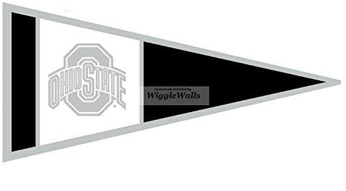 8 INCH Black Pennant Flag OSU Ohio State University Buckeyes Removable Wall Decal Sticker Art NCAA Home Decor 8 inches Wide by 4 inches Tall