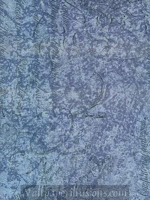 PaperIllusion 5812298 Sample 8x10 INCHES Cobalt Blue Script Village Paper Illusions Wallpaper Torn Faux Finish Wallpaper Illusion Sample