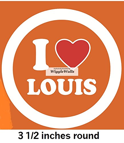 3 Inch Louis Tomlinson One Direction 1D Wall Decal Sticker Removable Peel Self Stick Adhesive Vinyl Decorative Art Room Home Decor Girls Room Decor 3 by 3 inches