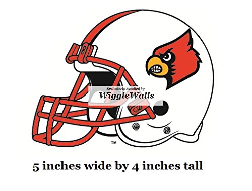 5 Inch Cardinal Football University Louisville Cardinals Logo UL UofL Removable Wall Decal Sticker Art NCAA Home Room Decor 5 by 4 Inches