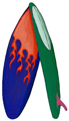 7 Inch Surf Board Surfboard Surfing Surfer Long Beach Tropical Island Sea Ocean Removable Peel Self Stick Adhesive Vinyl Decorative Wall Decal Sticker Art Room Home Decor 4 x 7 inches Tall