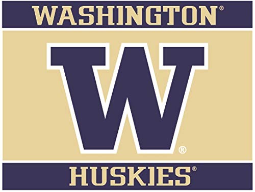 7 Inch UW W University of Washington Huskies Logo Removable Wall Decal Sticker Art NCAA Home Room Decor 7 by 5 Inches