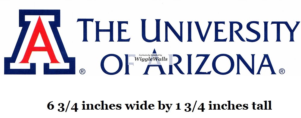 7 Inch UA Logo University of Arizona AZ Removable Wall Decal Sticker Art NCAA Home Room Decor 7 by 2 Inches