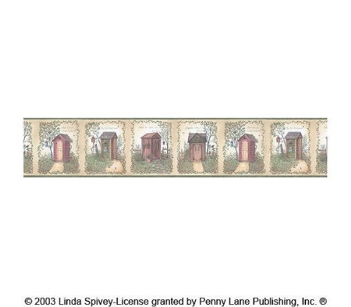 Outhouses Wallpaper Border by Linda Spivey