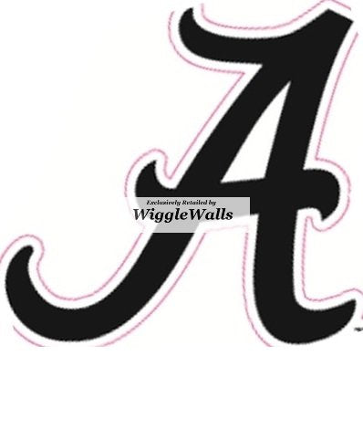 3 Inch Black A Logo University of Alabama Crimson Tide ACT Removable Wall Decal Sticker Art NCAA Home Room Decor 3 by 2 1/2 Inches