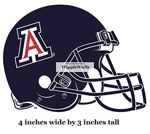 4 Inch Wildcat Football Helmet University of Arizona UA Wildcats AZ Removable Wall Decal Sticker Art NCAA Home Room Decor 4 by 3 Inches