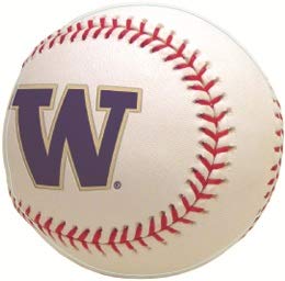 3 Inch Baseball Helmet UW W University of Washington Huskies Logo Removable Wall Decal Sticker Art NCAA Home Room Decor 3 1/4 Inches