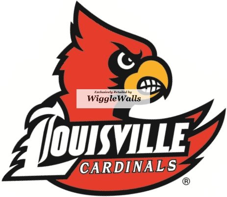 2 Inch Cardinal Bird University Louisville Cardinals Logo UL UofL Removable Wall Decal Sticker Art NCAA Home Room Decor 3 by 2 Inches