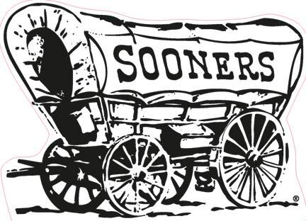 5 Inch Boomer Schooner OU University of Oklahoma Sooners Sooner Logo Removable Wall Decal Sticker Art Home Room Decor 5.5 by 4 Inches
