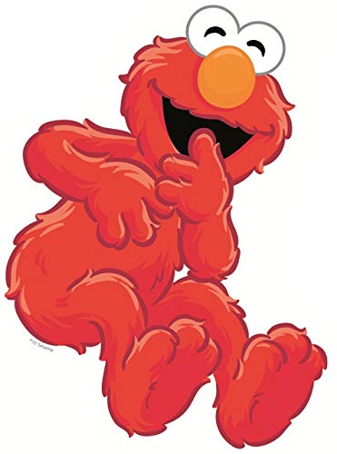 7 Inch Elmo Sitting Laughing Decal Removable Wall Sticker Peel Self Stick Adhesive Art Home Kids Room Decor Vinyl Decoration Nursery 6 by 7 inch