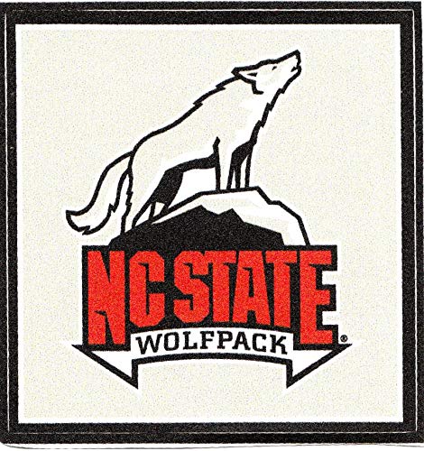 3 Inch North Carolina NC University Wolfpack NCSU Logo Removable Wall Decal Sticker Art NCAA Home Room Decor 3 by 3 Inches