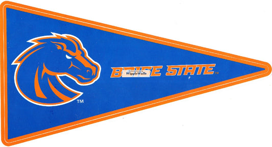 10 Inch BSU Broncos Logo Pennant Flag Boise State University Removable Wall Decal Sticker Art NCAA Home Room Decor 10 by 5 Inches