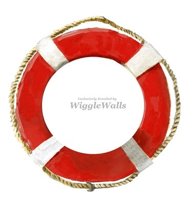 4 Inch Beach Life Saver Preserver Ring Tropical Island Removable Peel Self Stick Adhesive Vinyl Decorative Wall Decal Sticker Art Room Home Decor 4 x 4 inches Tall