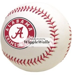 4 Inch Baseball University of Alabama Crimson Tide ACT Logo Removable Wall Decal Sticker Art NCAA Home Room Decor 4 by 4 Inches