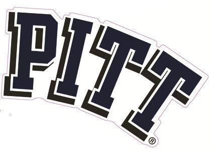 6 Inch Pitt Logo Decal University of Pittsburg Panthers PA Removable Wall Sticker Art NCAA Home Room Decor 5 1/2 by 2 1/2 Inches