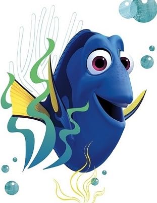 9 Inch Dory Wall Decal Nemo Removable Peel Self Stick Sticker Art Home Kids Room Decor Decoration - 7 by 9 inches