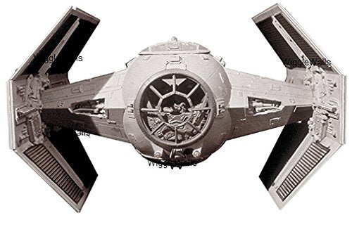 7 Inch Darth Vader Tie Fighter Imperial Galatic Empire Sith Ship Classic Episode IV Removable Wall Decal Sticker Art Home Decor Kids Room-6 3/4 Inches Wide by 4 1/4 Inches Tall