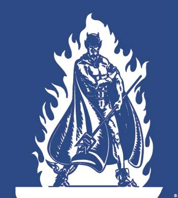2 Inch Devil Logo Decal Duke University Blue Devils Removable Wall Sticker Art NCAA Home Room Decor 2 1/4 Inches Square