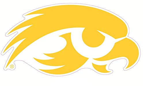 7 Inch UI Tigerhawk Logo Decal University of Iowa Hawkeyes Removable Wall Sticker Art NCAA Home Room Decor 7 by 5 Inches