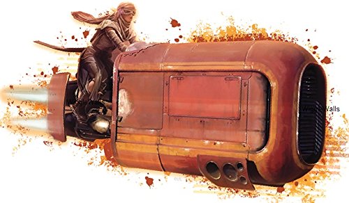 9 Inch Rey Land Speeder Landspeeder Resistance Star Wars Episode VII 7 The Force Awakens Removable Wall Decal Sticker Art Home Decor Kids Room-9 Inches Wide by 4 3/4 Inches Tall