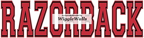 7 Inch Razorbacks Football Helmet University Arkansas UARK Hogs AR Hog Logo Removable Wall Decal Sticker Art NCAA Home Room Decor 7 by 2 Inches