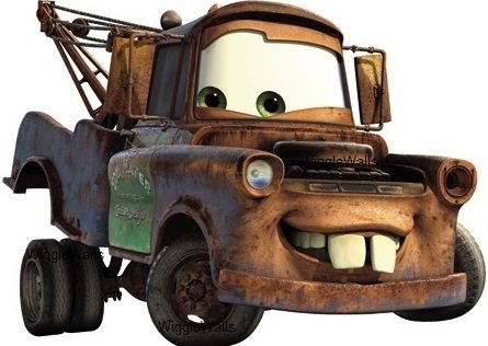 6 Inch Tow Mater Truck Disney Pixar Cars 2 Movie Removable Wall Decal Sticker Art Home Decor