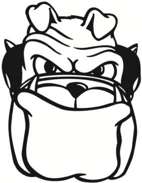 4 Inch UGA Hairy Dog Logo University of Georgia Bulldogs Mascot Removable Wall Decal Sticker Art NCAA Home Room Decor 4.5 by 3.5 Inches