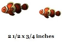 4 PCS Clownfish School Clown Fish Finding Nemo Removable Peel Self Stick Wall Decal Sticker Art Bathroom Kids Room Disney Pixar Home Decor