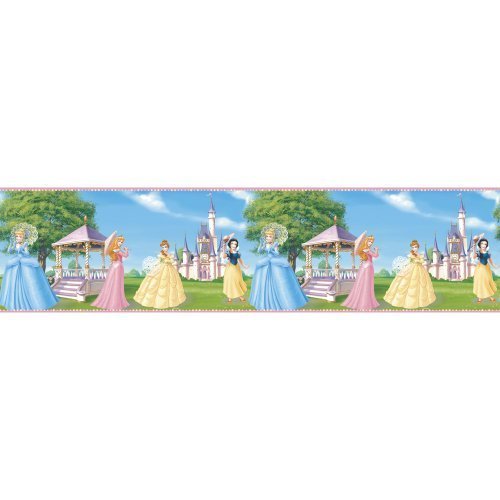 Blue Mountain Wallcoverings DS026241 Fantasy Princess Self-Stick Wall Border, 5-Inch by 15-Foot by Blue Mountain Wallcoverings