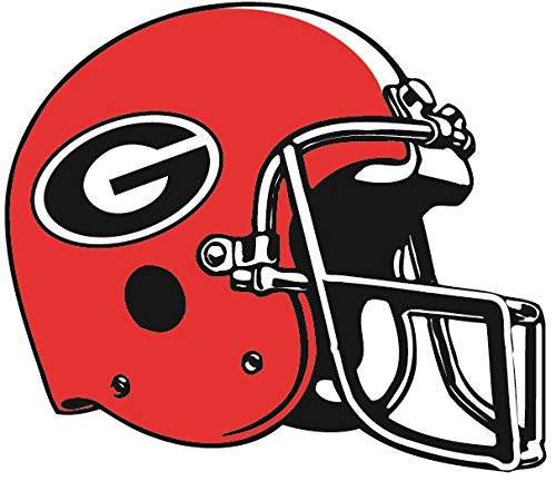 3 Inch Football Helmet UGA University of Georgia Bulldogs Mascot Logo Removable Wall Decal Sticker Art NCAA Home Room Decor 3 by 2 Inches C