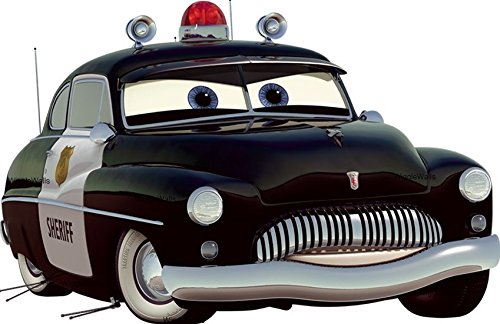 8 Inch Sheriff Radiator Springs Walt Disney Pixar Cars 2 Movie Removable Wall Decal Sticker Art Home Racing Decor Sherrif Sherriff