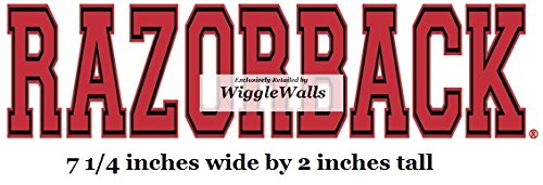 7 Inch Razorbacks Football Helmet University Arkansas UARK Hogs AR Hog Logo Removable Wall Decal Sticker Art NCAA Home Room Decor 7 by 2 Inches