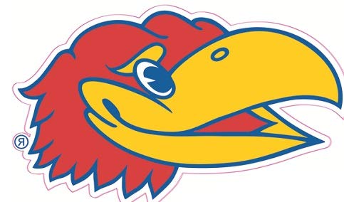 3 Inch KU Big Jay Decal University of Kansas Jayhawks Logo KS Removable Wall Sticker Art NCAA Home Room Decor 3 1/2 by 2 Inches