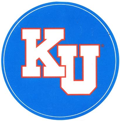 3 Inch KU Decal University of Kansas Jayhawks Logo KS Removable Wall Sticker Art NCAA Home Room Decor 3 by 3 Inches