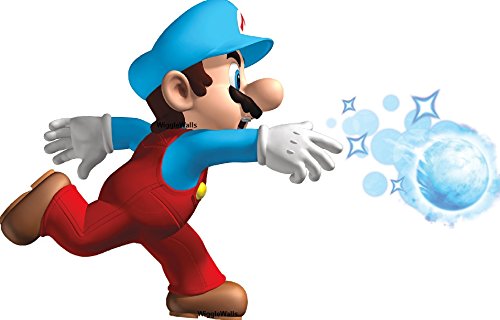 8 Inch Iceball Ice Ball Mario Super Mario Bros Wii Brothers Removable Wall Decal Sticker Art Nintendo Home Kids Room Decor Decoration - 8 by 5 inches