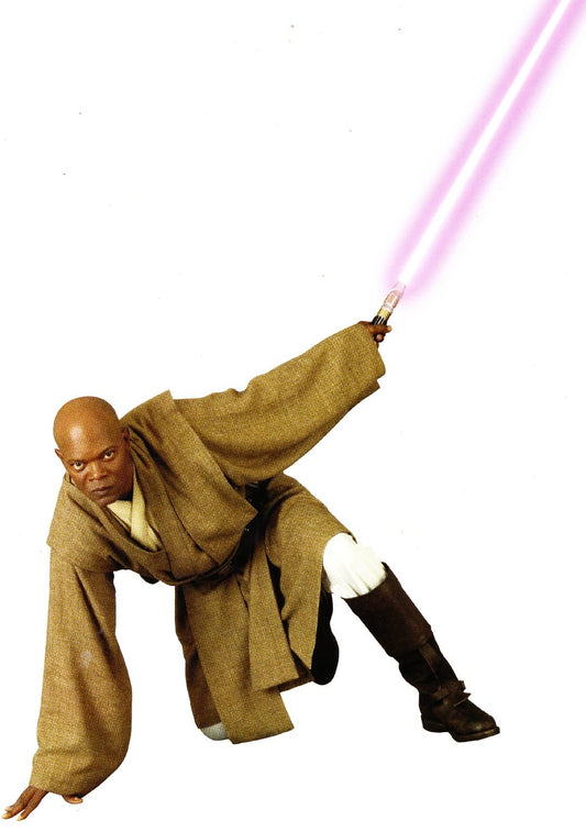 10 Inch Mace Windu Purple Lightsaber Jedi Knight Master Council Rebel Alliance Force Star Wars Wall Decal Sticker Art Home Decor-9 x 10 1/2 Inches