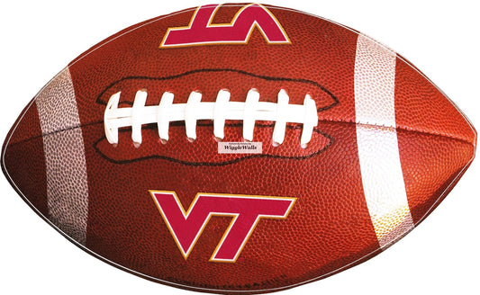 9 Inch VT Football Polytechnic Institute and State University VT Hokies Logo Removable Wall Decal Sticker Art NCAA Home Room Decor 9 by 5.5 Inches