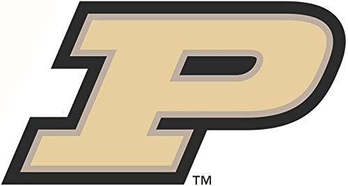 3 Inch P Purdue University Boilermakers PU Logo Removable Wall Decal Sticker Art NCAA Home Room Decor 3 by 2 Inches